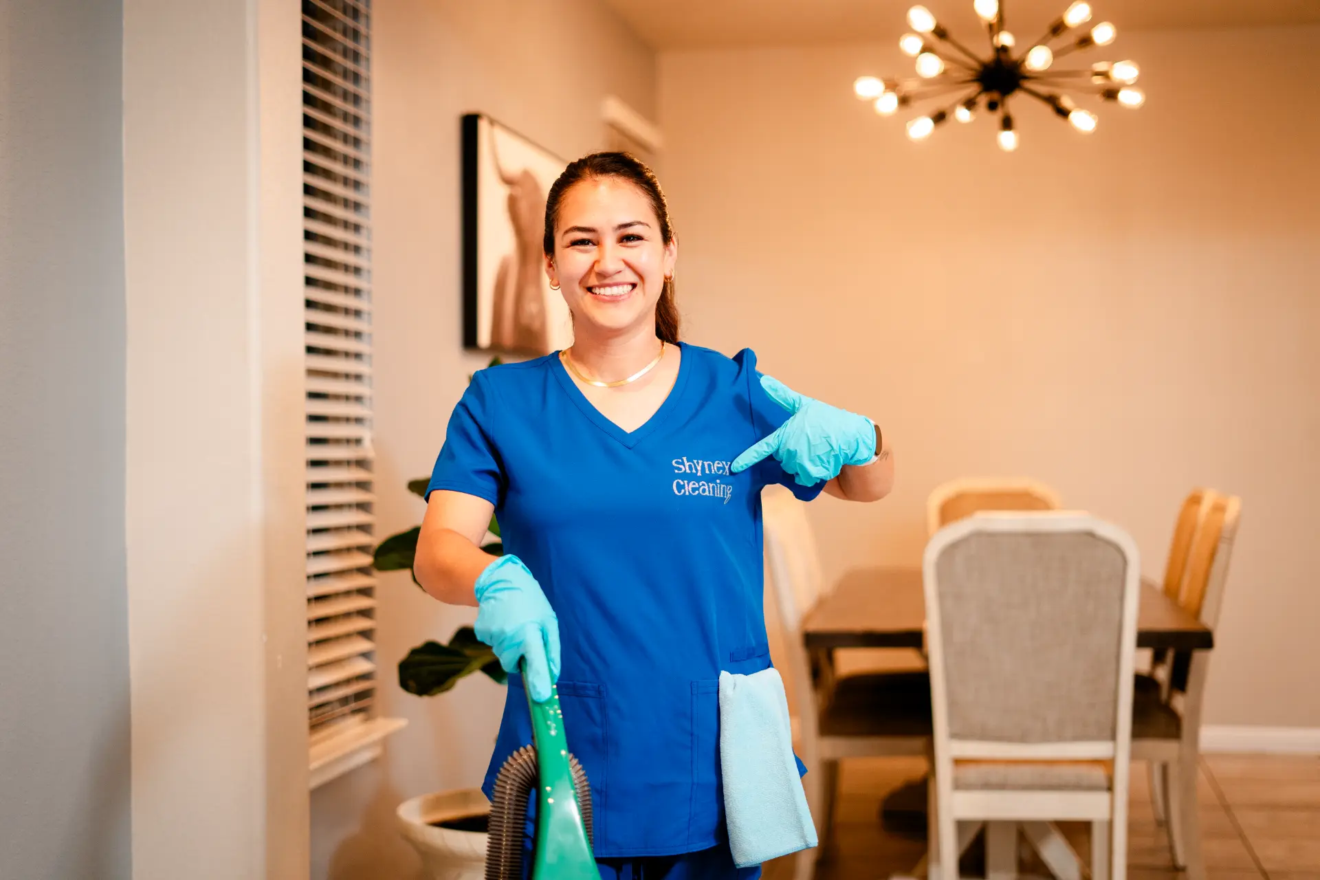 Shynex cleaner in uniform